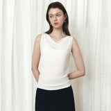 SITP5294 Cowlneck Jersey Sleeveless Top_Cream