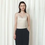 SITP5295 Relaxed Double-Line Sleeveless Top_Greige