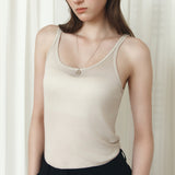 SITP5295 Relaxed Double-Line Sleeveless Top_Greige