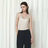 SITP5295 Relaxed Double-Line Sleeveless Top_Greige