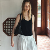 SITP5295 Relaxed Double-Line Sleeveless Top_Black
