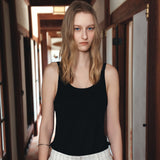 SITP5295 Relaxed Double-Line Sleeveless Top_Black