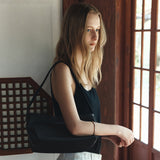 SITP5295 Relaxed Double-Line Sleeveless Top_Black