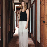 SITP5295 Relaxed Double-Line Sleeveless Top_Black