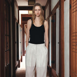 SITP5295 Relaxed Double-Line Sleeveless Top_Black