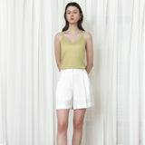 SITP5295 Relaxed Double-Line Sleeveless Top_Mustard