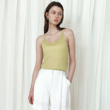 SITP5295 Relaxed Double-Line Sleeveless Top_Mustard