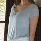 SITP5300 Sheer Cap-Sleeve Slim T-Shirt_Sky blue