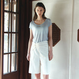 SITP5300 Sheer Cap-Sleeve Slim T-Shirt_Sky blue