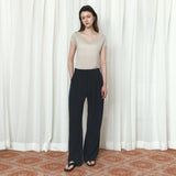 SITP5300 Sheer Cap-Sleeve Slim T-Shirt_Ash olive