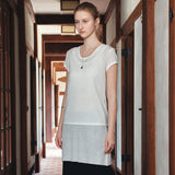 SITP5300 Sheer Cap-Sleeve Slim T-Shirt_White