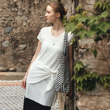 SITP5300 Sheer Cap-Sleeve Slim T-Shirt_White