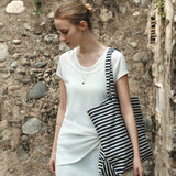 SITP5300 Sheer Cap-Sleeve Slim T-Shirt_White