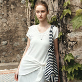 SITP5300 Sheer Cap-Sleeve Slim T-Shirt_White