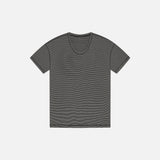 SITP5302 U-Neck Stripe T-Shirt_Black