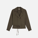 SITP5305 Draped Trench Shirt_Brown