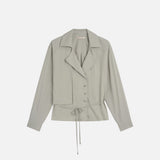 SITP5305 Draped Trench Shirt_Greige