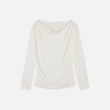 SITP5307 Cowl-Neck Long-Sleeve T-Shirt_Ivory