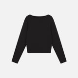 SITP5312 Boat-Neck Drop-Shoulder T-Shirt_Black