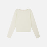 SITP5312 Boat-Neck Drop-Shoulder T-Shirt_Cream