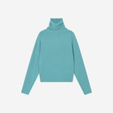 SITP5320 Brushed Layered Turtleneck Top_Mint blue