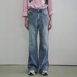 SIJN6085 Loose Fit Iconic Bootcut Denim_Medium blue