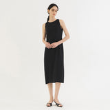 SIA8037 Airy Halter Neck Long Dress_Black