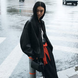 SIOT4187 Minimal Lambskin Blouson Jacket_Black