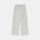SIPT7052 muse two tuck wide slacks_Beige