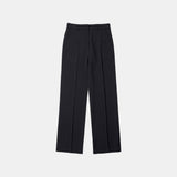 SIPT7078 Two-Tuck Nylon Slacks_Black