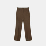 SIPT7128 Minimal Low-Rise Bootcut Slacks_Brown