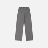 SIPT7192 Comfort Wide Banding Slacks_Melange gray
