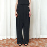SIPT7203 Easy Banding Washed Pants_Black