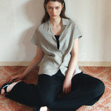 SIPT7203 Easy Banding Washed Pants_Black