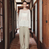 SIPT7203 Easy Banding Washed Pants_Olive
