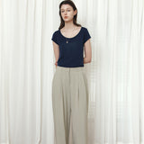 SIPT7205 Breeze Wide Slacks_Khaki beige