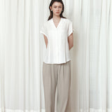 SIPT7205 Breeze Wide Slacks_Khaki beige