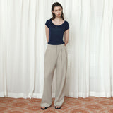 SIPT7205 Breeze Wide Slacks_Khaki beige