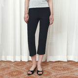 SIPT7208 Pleated Capri Pants_Black