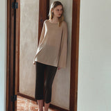 SIPT7208 Pleated Capri Pants_Brown