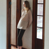 SIPT7208 Pleated Capri Pants_Brown
