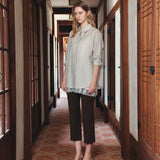 SIPT7208 Pleated Capri Pants_Brown