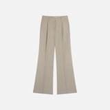 SIPT7213 Bootcut Pintuck Slacks_Ash beige