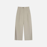 SIPT7214 Layered Curved Slacks_Ash beige