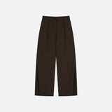 SIPT7214 Layered Curved Slacks_Brown
