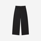 SIPT7219 Double-Weave Curved Pants_Black