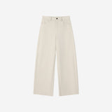 SIPT7219 Double-Weave Curved Pants_Ash cream
