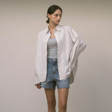SIJN6073 90s Vintage Denim Shorts_Medium Blue