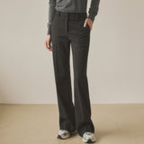 SIPT7090 Feminine Low-Rise Bootcut Slacks_Black