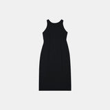 SIA8037 Airy Halter Neck Long Dress_Black